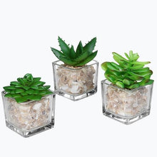 4 inch Realistic Artificial Green Succulent Plant Arrangement 2